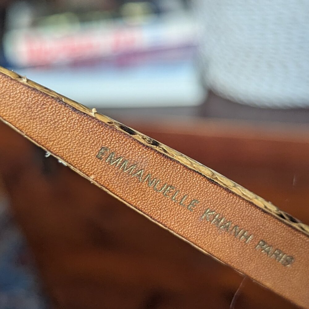 Emmanuelle Khanh Snakeskin Python Sunglasses Wayf… - image 7